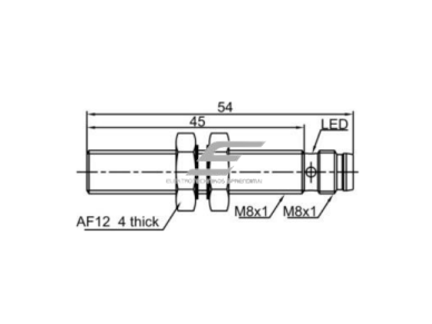 Induktyvinis artumo jutiklis | 2mm | M8 | 10-30VDC | NO | NPN | įmontuojamas | IP67 1 Induktyvinis artumo jutiklis | 2mm | M8 | 10-30VDC | NO | NPN | įmontuojamas | IP67 1