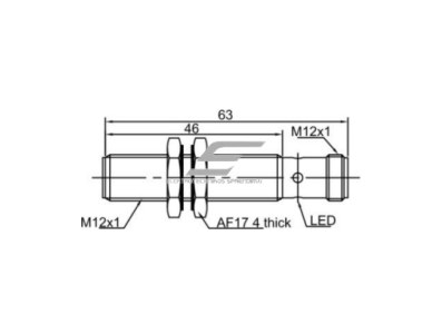 Induktyvinis artumo jutiklis | 4mm | M12 | 10-30VDC | NO | įmontuojamas | IP67 1 Induktyvinis artumo jutiklis | 4mm | M12 | 10-30VDC | NO | įmontuojamas | IP67 1