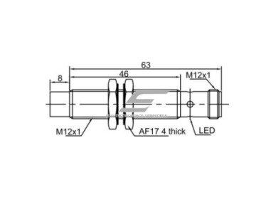 Induktyvinis artumo jutiklis | 8mm | M12 | 10-30VDC | NO+NC | PNP | paviršinis | IP67 1 Induktyvinis artumo jutiklis | 8mm | M12 | 10-30VDC | NO+NC | PNP | paviršinis | IP67 1