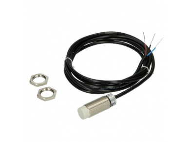 Induktyvinis artumo jutiklis | 12mm | 10-30VDC | PNP | NO | IP67 | M18 | 2m kabelis | AK1/AP-4A 1