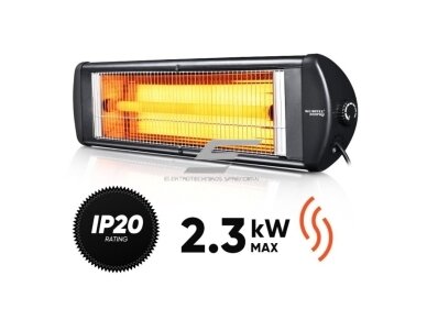 Infraraudonųjų spindulių šildytuvas | darbo vietai | 2300W | 230V | 11-20m² | 830x190x100mm | IP20