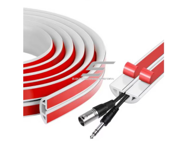 Kabelių kanalas su lipnia juosta | lankstus PVC plastikas | 30x10 mm | karpomas | 10 m | baltas Kabelių kanalas su lipnia juosta | lankstus PVC plastikas | 30x10 mm | karpomas | 10 m | baltas