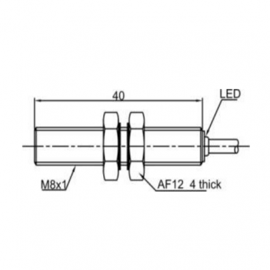 Inductive proximity sensor | 1,5mm | M8 | 10-30VDC | NO | PNP | flush mount | IP67 1 Inductive proximity sensor | 1,5mm | M8 | 10-30VDC | NO | PNP | flush mount | IP67 1