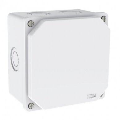 Elektriinstalatsiooni termoplastiline korpus | hermeetiline | 113x113x73mm | pinnale paigaldatav | halogeenvaba | valge | IP67 | TEM Elektriinstalatsiooni termoplastiline korpus | hermeetiline | 113x113x73mm | pinnale paigaldatav | halogeenvaba | valge | IP67 | TEM