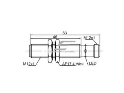 Induktyvinis artumo jutiklis | 4mm | M12 | 10-30VDC | NO | įmontuojamas | IP67 1 Induktyvinis artumo jutiklis | 4mm | M12 | 10-30VDC | NO | įmontuojamas | IP67 1