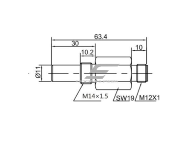 Induktyvinis artumo jutiklis | 3mm | M14 | 10-30VDC | NO | PNP | įmontuojamas | atsparus slėgiui 500Bar | M12 | IP68 1
