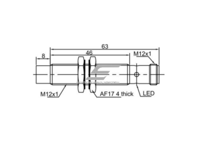 Induktyvinis artumo jutiklis | 8mm | M12 | 10-30VDC | NO+NC | PNP | paviršinis | IP67 1