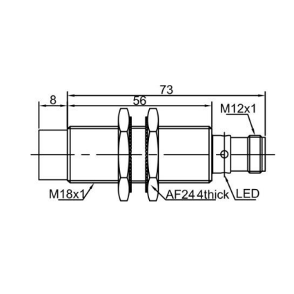 Induktīvais tuvuma sensors | analogs | 8mm | M18 | 15-30VDC | 0-10V | neiegrimstoša montāžā | M12 | IP67 1