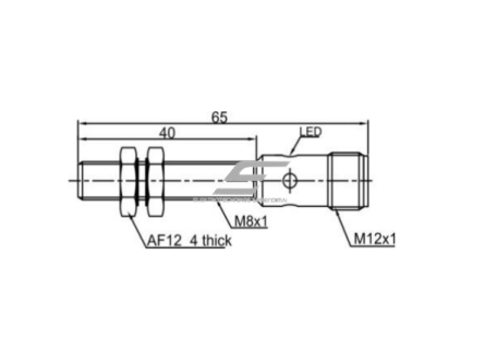 Induktyvinis artumo jutiklis | 1,5mm | M8 | 10-30VDC | NO | PNP | įmontuojamas | M12 | IP67 1 Induktyvinis artumo jutiklis | 1,5mm | M8 | 10-30VDC | NO | PNP | įmontuojamas | M12 | IP67 1
