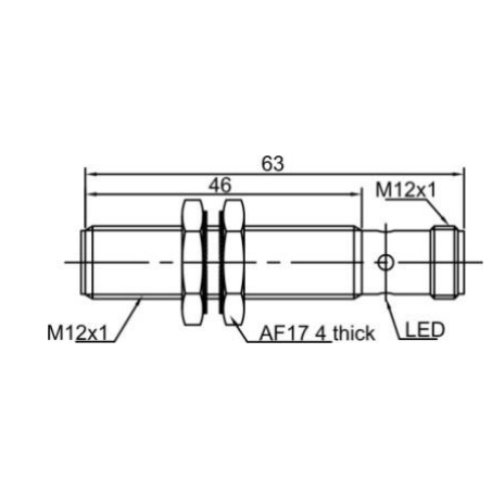 Inductive proximity sensor | 2mm | M12 | 10-30VDC | NO+NC | PNP | flush mount | IP67 1