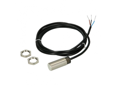 Induktyvinis artumo jutiklis | M18 | ekranuotas | 10-30VDC | PNP | NO | 2m kabelis | 8mm | IP67 | AK1/AP-3A 1