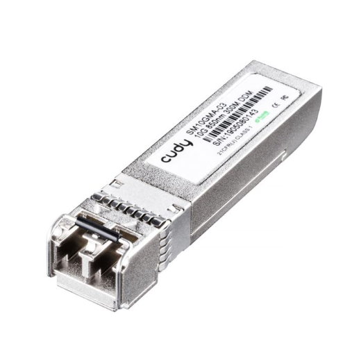 Integrēts optiskais SFP+ modulis | ātrai un stabilai datu pārraidei | 850 nm | LC savienotājs | MMF | līdz 300 m | Hot-plug atbalsts Integrēts optiskais SFP+ modulis | ātrai un stabilai datu pārraidei | 850 nm | LC savienotājs | MMF | līdz 300 m | Hot-plug atbalsts