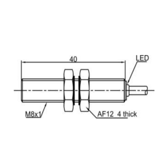 Inductive proximity sensor | 1,5mm | M8 | 10-30VDC | NO | PNP | flush mount | IP67 1