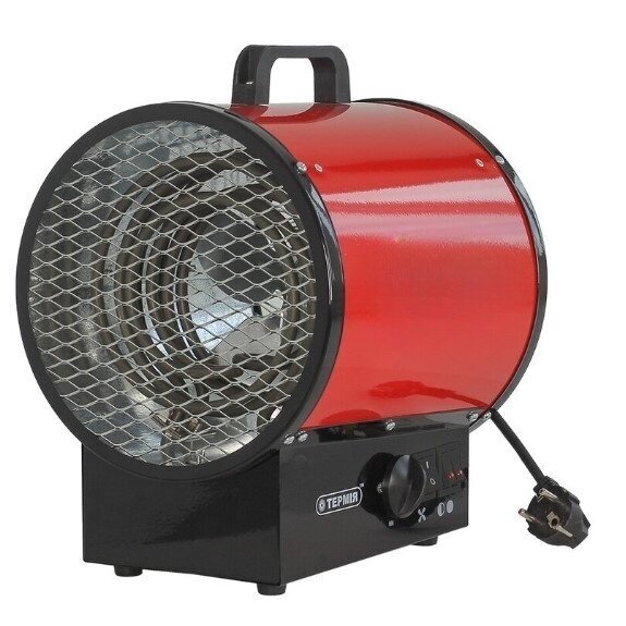 Przemysłowa elektryczna nagrzewnica z termostatem | 1500/3000W | 230V | IP22 | czerwona | okrągła Przemysłowa elektryczna nagrzewnica z termostatem | 1500/3000W | 230V | IP22 | czerwona | okrągła