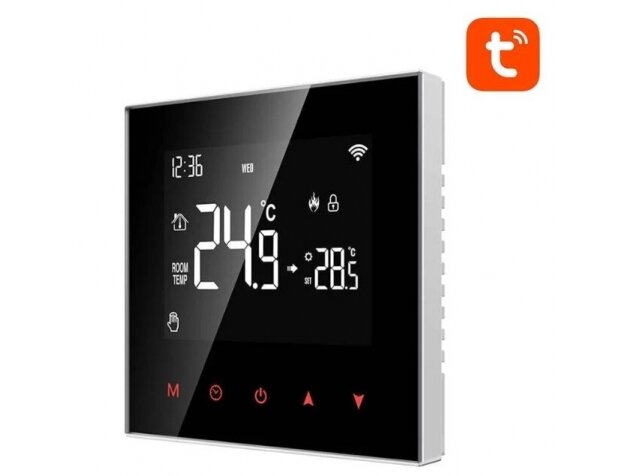 Išmanus | skaitmeninis termostatas | temperatūros reguliatorius | 3A | 95-230VAC | +5...+60°C | Wi-Fi | Tuya | Smart Life | Avatto | WT100-WH-3A Išmanus | skaitmeninis termostatas | temperatūros reguliatorius | 3A | 95-230VAC | +5...+60°C | Wi-Fi | Tuya | Smart Life | Avatto | WT100-WH-3A