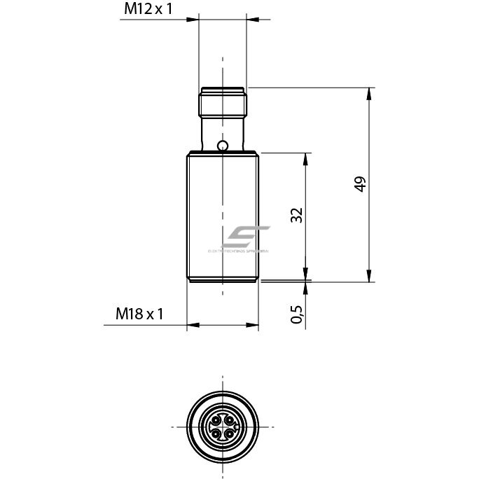 Induktīvais tuvuma sensors | 10–30VDC | 8mm | PNP | NO | AK6/AP-3H 1 Induktīvais tuvuma sensors | 10–30VDC | 8mm | PNP | NO | AK6/AP-3H 1