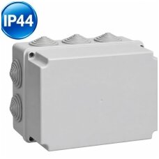 Plastmasas hermētiskas elektroinstalācijas sadales kārbas | ar blīvēm | ar necaurspīdīgu vāku | virsapmetuma | IP44 Plastmasas hermētiskas elektroinstalācijas sadales kārbas | ar blīvēm | ar necaurspīdīgu vāku | virsapmetuma | IP44