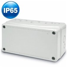 Plastmasas hermētiskas elektroinstalācijas sadales kārbas | bez blīvēm | ar pelēku vāku | virsapmetuma | IP65