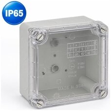 Plastmasas hermētiskas elektroinstalācijas sadales kārbas | bez blīvēm | ar caurspīdīgu vāku | virsapmetuma | IP65 Plastmasas hermētiskas elektroinstalācijas sadales kārbas | bez blīvēm | ar caurspīdīgu vāku | virsapmetuma | IP65