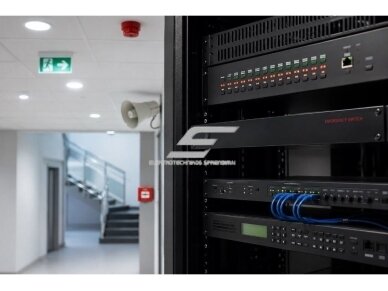 IP pavojaus signalizacijos sąsajos modulis | garso transliavimo sistemoms | 32 įėjimai | 8 išėjimai | 100-240VAC | TCP/IP 6