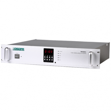 IP-võrgu 100V 650W võimendi avaliku helinduse süsteemidele | AUX/Mic/USB/SD tugi | 2U, 19" rack-paigaldus 1