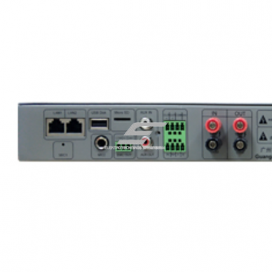 Сетевой IP усилитель 100V 250W для систем оповещения | поддержка AUX/Mic/USB/SD | монтаж в стойку 19", 1U   2