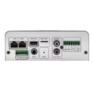 IP-võrgu audioterminal integreeritud 100V 60W võimendi ja DC 24V toitega | kahekordne võrguliides | IP-edastus / USB-mäluseade / SD-kaart 2 IP-võrgu audioterminal integreeritud 100V 60W võimendi ja DC 24V toitega | kahekordne võrguliides | IP-edastus / USB-mäluseade / SD-kaart 2