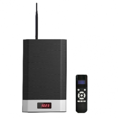 Sieciowy edukacyjny głośnik ścienny | 2×20 W | obsługa Bluetooth i MP3 | wyświetlacz cyfrowy | sterowanie lokalne/zdalne Sieciowy edukacyjny głośnik ścienny | 2×20 W | obsługa Bluetooth i MP3 | wyświetlacz cyfrowy | sterowanie lokalne/zdalne