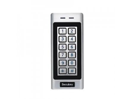 Durų kodinis užraktas | klaviatūra su Mifare kortelių skaitytuvu | 9-18VDC | 130x56x23mm | IP66 | sidabrinis | Secukey | K4-MF Durų kodinis užraktas | klaviatūra su Mifare kortelių skaitytuvu | 9-18VDC | 130x56x23mm | IP66 | sidabrinis | Secukey | K4-MF