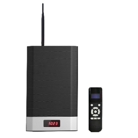 Sieciowy edukacyjny głośnik ścienny | 2×20 W | obsługa Bluetooth i MP3 | wyświetlacz cyfrowy | sterowanie lokalne/zdalne Sieciowy edukacyjny głośnik ścienny | 2×20 W | obsługa Bluetooth i MP3 | wyświetlacz cyfrowy | sterowanie lokalne/zdalne