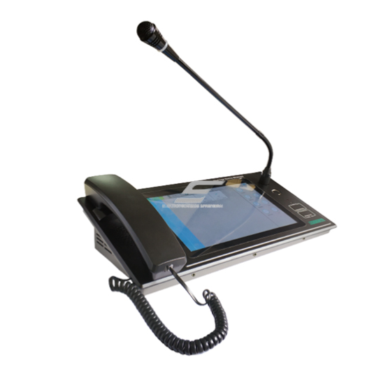 Network video and audio announcement controller | PoE power supply | 10" touch screen | Android OS | up to 1000 zones | DSP technology 1 Network video and audio announcement controller | PoE power supply | 10" touch screen | Android OS | up to 1000 zones | DSP technology 1