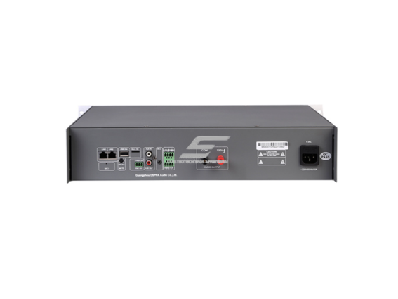 IP tinklo 100V 350W stiprintuvas viešojo įgarsinimo sistemoms | AUX/Mic/USB/SD palaikymas | 2U, 19" rack montavimas 3