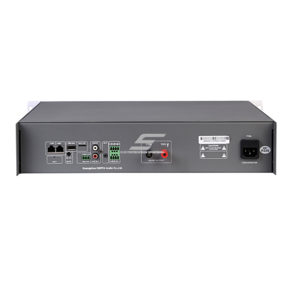 Sieciowy wzmacniacz IP 100V 60W do systemów nagłośnienia | obsługa AUX/Mic/USB/SD | montaż rack 19", 2U 3 Sieciowy wzmacniacz IP 100V 60W do systemów nagłośnienia | obsługa AUX/Mic/USB/SD | montaż rack 19", 2U 3