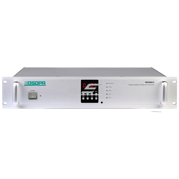 Сетевой IP усилитель 100V 120W для систем оповещения | поддержка AUX/Mic/USB/SD | монтаж в стойку 19", 2U