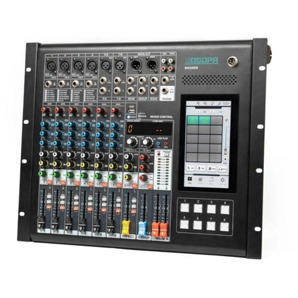 Professional IP Network Audio Mixing Console | 7" Touchscreen | USB / Bluetooth / IP / Recording in One
