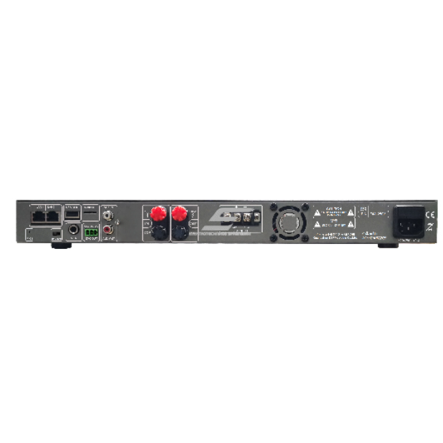 Wzmacniacz sieciowy IP 100V 60W z przełączaniem główne/rezerwowe | obsługa AUX/Mic/USB/SD | montaż rack 19", 1U 2 Wzmacniacz sieciowy IP 100V 60W z przełączaniem główne/rezerwowe | obsługa AUX/Mic/USB/SD | montaż rack 19", 1U 2
