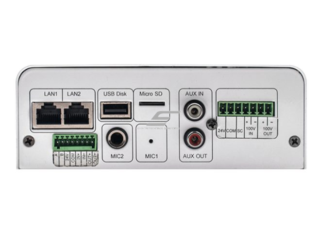 IP tinklo garso terminalas su integruotu 100V 60W stiprintuvu ir DC24V maitinimu | dviguba tinklo sąsaja | IP transliacija/USB laikmena/SD kortelė  2
