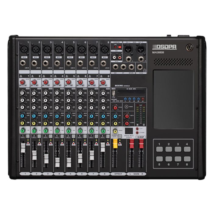 Professional IP Network Audio Mixing Console | 7" Touchscreen | USB / Bluetooth / IP / Recording in One 3
