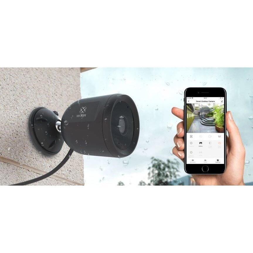 Viedā | Āra video novērošanas IP kamera 2MP | 1080p | IP65 | Wi-Fi 2,4 GHz | RJ45 | R9044 Woox 1