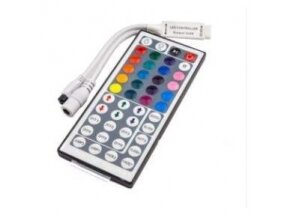 LED IR RGB valdiklis | modulis | 72W | 12VDC | 63x35x22mm | ant laido | su 44 klavišų pulteliu LED IR RGB valdiklis | modulis | 72W | 12VDC | 63x35x22mm | ant laido | su 44 klavišų pulteliu