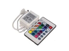 LED IR RGB pritemdymo valdiklis 19 | modulis | dimeris | 72W | 12VDC | 63x35x22mm | su 44 klavišų pulteliu LED IR RGB pritemdymo valdiklis 19 | modulis | dimeris | 72W | 12VDC | 63x35x22mm | su 44 klavišų pulteliu