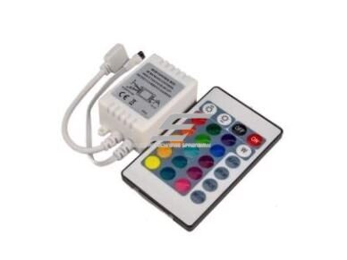 LED IR RGB pritemdymo valdiklis 19 | modulis | dimeris | 72W | 12VDC | 63x35x22mm | su 44 klavišų pulteliu