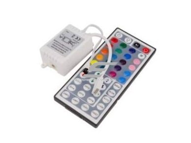 LED IR RGB valdiklis | modulis 20 | 72W | 12VDC | 63x35x22mm | ant laido | su 44 klavišų pulteliu
