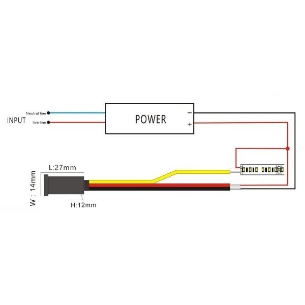 ИК-выключатель для LED освещения | датчик двери | ШИМ-диммирование | 100мм | 12-24ВDC | 5А 2