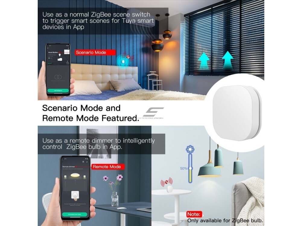 Išmanus | belaidis jungiklis | mygtukas | baltas | IP55 | ZigBee | Smart Life | TUYA | MOES | ZT-SY-SR-MS 4 Išmanus | belaidis jungiklis | mygtukas | baltas | IP55 | ZigBee | Smart Life | TUYA | MOES | ZT-SY-SR-MS 4