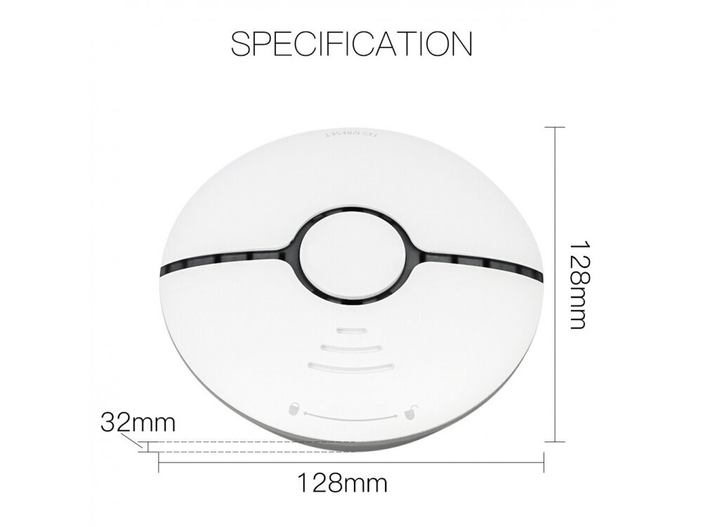 Išmanus | belaidis dūmų jutiklis | daviklis | Wi-Fi | Smart Life | TUYA | MOES | WSS-S-SSD-A-EN 4 Išmanus | belaidis dūmų jutiklis | daviklis | Wi-Fi | Smart Life | TUYA | MOES | WSS-S-SSD-A-EN 4