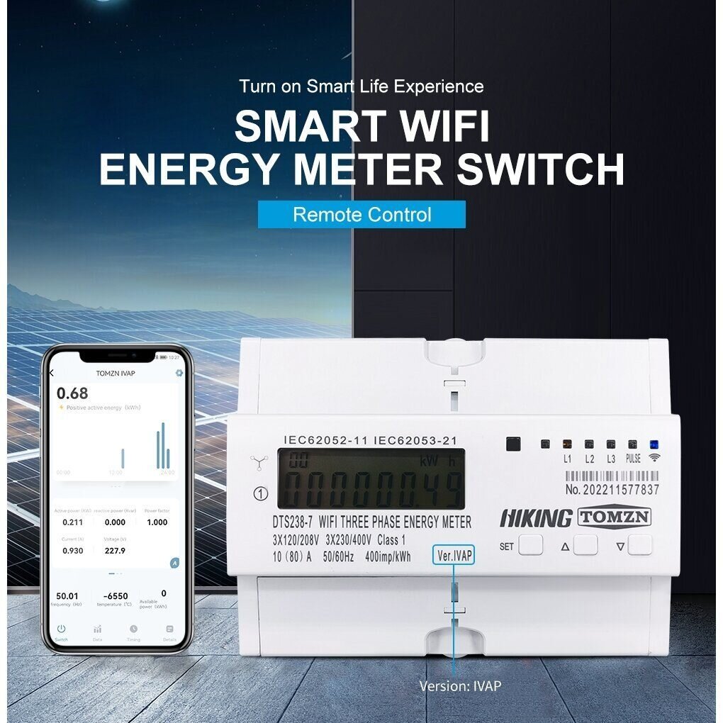 Moodul-kolmefaasiline nutikas elektriarvesti releega | 60 A | 3×230/400 V | Wi-Fi Tuya | kaugjuhtimine | U/I kaitse | RS485 | DIN | Tomzn TO-DTS238 3 Moodul-kolmefaasiline nutikas elektriarvesti releega | 60 A | 3×230/400 V | Wi-Fi Tuya | kaugjuhtimine | U/I kaitse | RS485 | DIN | Tomzn TO-DTS238 3
