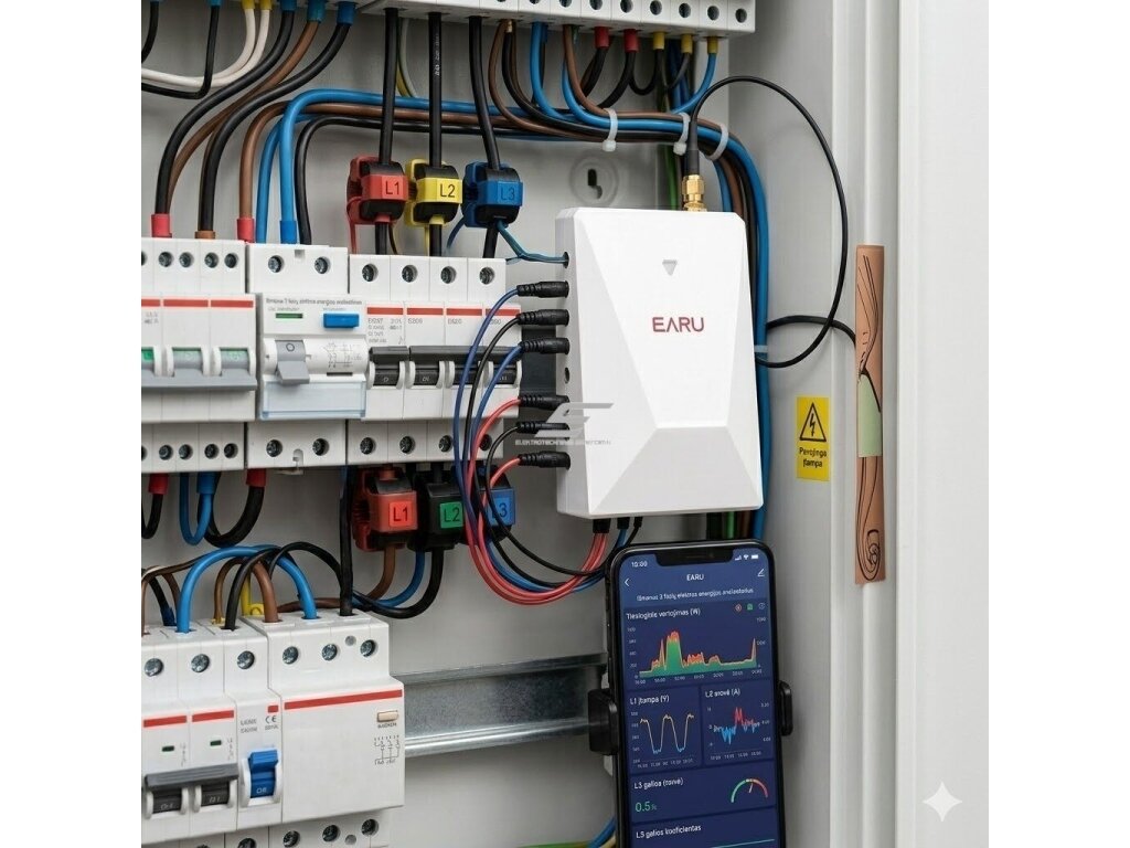 Išmanus 3 fazių elektros energijos analizatorius | 19 kanalų | WiFi + mobilus valdymas | 300A (CT) | dvikryptis kWh 3 Išmanus 3 fazių elektros energijos analizatorius | 19 kanalų | WiFi + mobilus valdymas | 300A (CT) | dvikryptis kWh 3