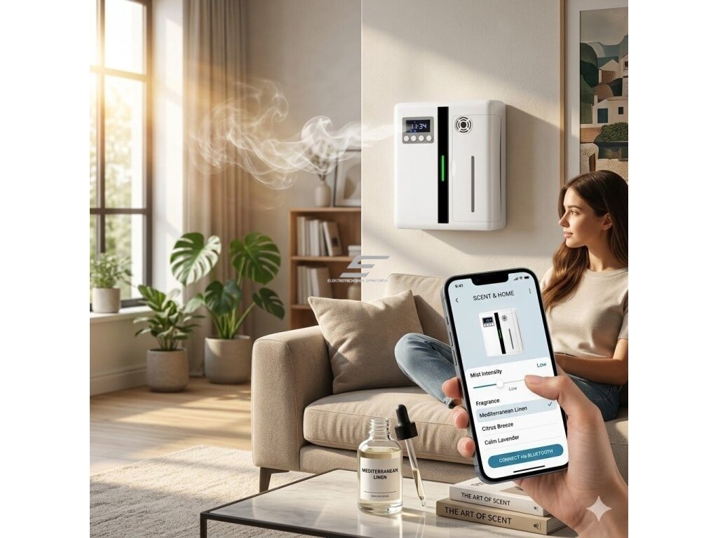 Išmanus kvapų difuzorius su Bluetooth | 200 ml | 185x85x225mm | sieninis / pastatomas | tylus | EU | 230 V | namams | biurams | viešbučiams | juodas 3 Išmanus kvapų difuzorius su Bluetooth | 200 ml | 185x85x225mm | sieninis / pastatomas | tylus | EU | 230 V | namams | biurams | viešbučiams | juodas 3