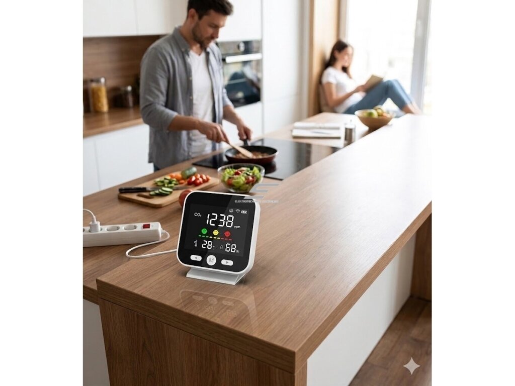Išmanus CO₂ matuoklis su WiFi (TUYA) | NDIR sensorius | 400–5000 ppm | temperatūra + drėgmė | 1600 mAh | stacionarus 3 Išmanus CO₂ matuoklis su WiFi (TUYA) | NDIR sensorius | 400–5000 ppm | temperatūra + drėgmė | 1600 mAh | stacionarus 3
